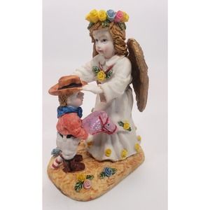 Guardian Angel with Little Boy Figurine 5"3/4